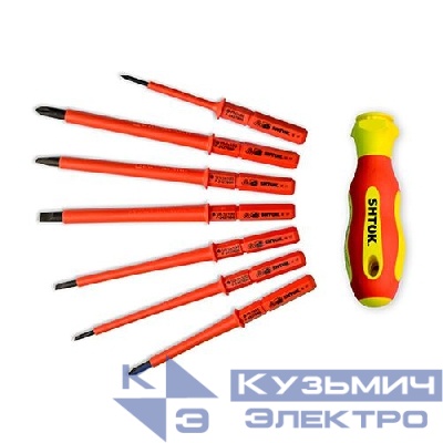 Набор диэлектрических отверток 7+1 (09345) SHTOK 376354