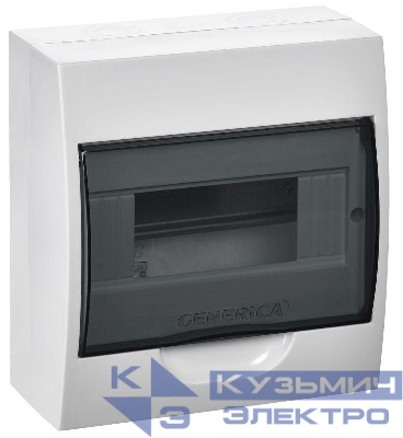 Бокс ЩРН-П-8 мод. навесной пластик IP41 GENERICA MKP12-N-08-41-G