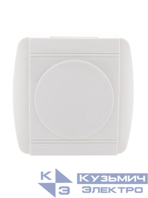 Розетка 1-м ОП Demet с заземл. с защ. крышкой керамика бел. LEZARD 711-0200-123