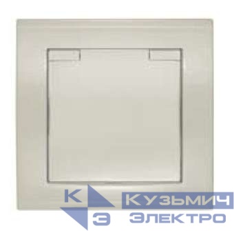 Розетка 1-м СП Бриллиант 16А IP20 с заземл. с крышкой сл. кость UNIVersal 7948868