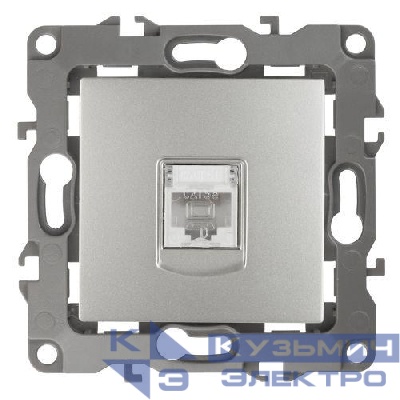 Розетка компьютерная Эра12 12-3107-03 RJ45 алюм. Эра Б0014725
