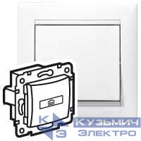 Выключатель карточный 1-кл. СП Valena 10А IP20 для гостиничных номеров механизм бел. IEK 774234