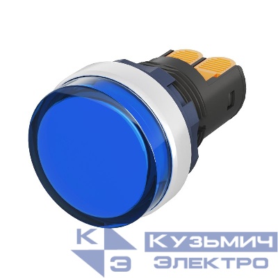 Индикатор сигнальный со встроен. диодом 9-24В зажим Plug-In алюм. син. DKC M22L-F24BAP