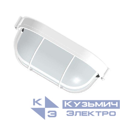 Светильник "Банник" 1402 НПП 03-60-022 1х60Вт E27 IP65 овал малый корпус с решеткой бел. Элетех 1005500939