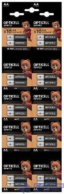Элемент питания алкалиновый AA/LR6 отрывной набор hsdc (блист. 2штх10) (уп.20шт) Opticell 5050001/6050001