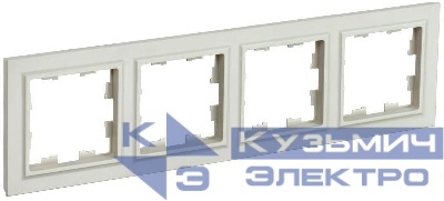 Рамка 4-м BRITE РУ-4-БрКр беж. IEK BR-M42-K10