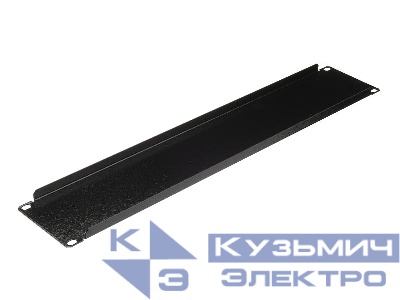 Заглушка 19'' 2 U, без крепежа, черная