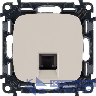Розетка телефонная 1-м Valena Allure RJ11 с лицев. панелью механизм сл. кость Leg 753838
