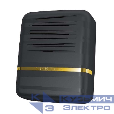 Звонок проводной Элегия электрон. гонг 220В 80-90дБА черн./зол. МОНОМАХ ЭЗ-04