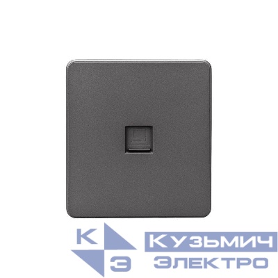 Розетка компьютерная СП ROUND MIELE RJ45 кат.6 титан Kranz KR-78-0724-2