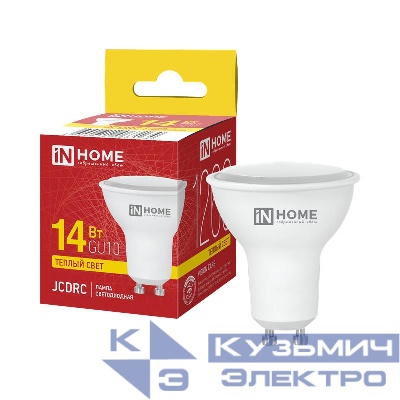 Лампа светодиодная LED-JCDRC-VC 14Вт 3000К GU10 1260лм 230В IN HOME 4690612063164