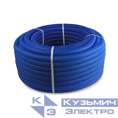 Труба гофрированная ПНД d20мм внутр. d18мм син. (уп.50м) RTP 35403