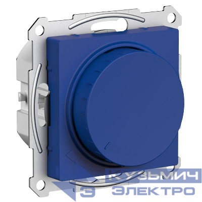 Светорегулятор поворотно-нажимной AtlasDesign (диммер) LED RC 400Вт мех. аквамарин SE ATN001123