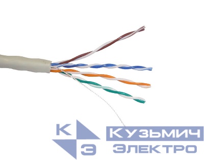 Кабель Skynet Light UTP4 cat.5е, одножильный, 305м, Cu, Проходит Fluke тест, серый