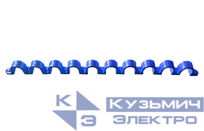 Гребенка из скоб для сантехнических труб для монтажных пистолетов (16 мм, синий, 10 мест, 10 шт/уп)