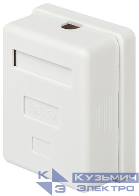 Розетка компьютерная 1-м RJ45 кат.5E неэкранир. Эра Б0056900