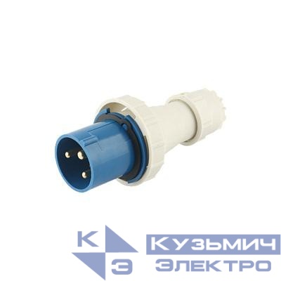Вилка переносная PPC 033 2Р+РЕ 63А 220В IP67 Pro JazzWay 5072398