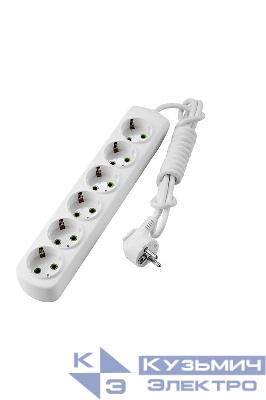 Удлинитель 6х2м с заземл. Letitia LEZARD 721-0602-601