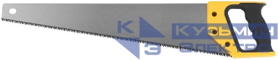 Ножовка по дереву средний каленый зуб 7 ТPI 3D заточка пласт.прорезиненная ручка профи 500мм FIT 40450