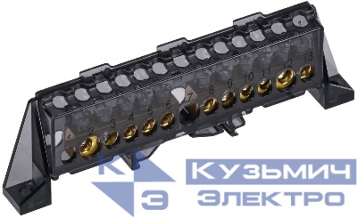 Шина нулевая N в комб. изол. "Стойка" 8х12-5+6-Ч TEKFOR IEK TF-NN20-56-DP-K02