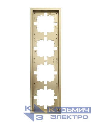 Рамка 4-м ZIMA горизонт. зол. LEZARD 704-3600-149