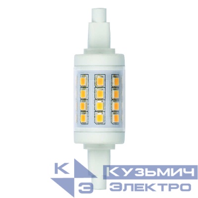 Лампа светодиодная LED-J78-6W/WW/R7s/CL PLZ06WH прозр. теплый бел. свет картон ТМ Uniel UL-00001554