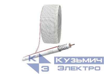 Кабель коаксиальный SAT 50 M.CCS/оплетка Al 75проц. PVC Simple 75Ом бел. (м) Эра Б0044607