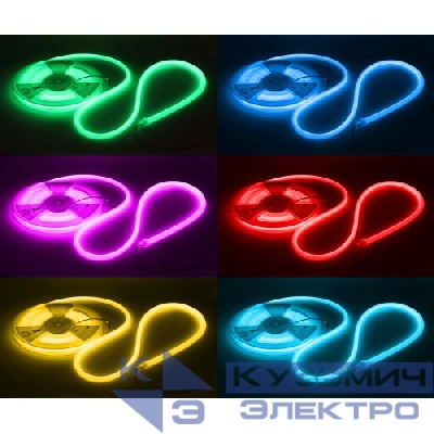 Лента светодиодная LS3030-9.6-120-24-RGB-IP68-5м 24В термостойкая для бани RGB в комплекте: 2 заглушки; 10 крепежей (уп.5м) Эра Б0062310