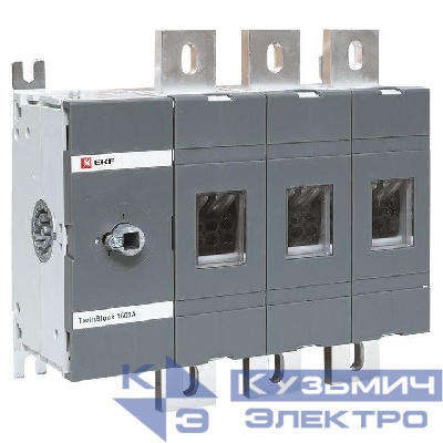 Рубильник 3п 1600А без рукоятки управления TwinBlock PROxima EKF tb-s-1600-3p