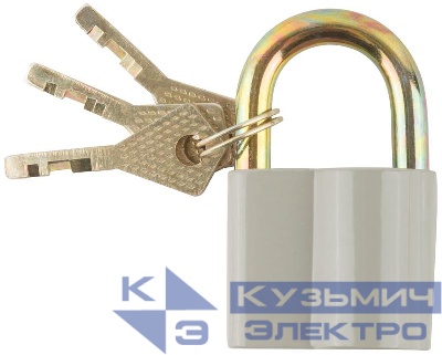 Замок навесной корпус из алюм. сплава 45х37мм стальная дужка 8мм КУРС 67014