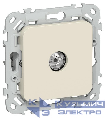 Розетка телевизионная оконечная СП FLITE РТВм-1-1-1-ФлСл тип M экранир. механизм сливочный IEK FI-A13-O-K86