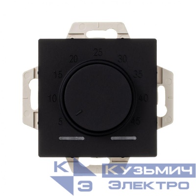 Механизм термостата AtlasDesign 10А электрон. для теплого пола с выносным датчиком +5град.C +45град.C в сборе карбон SchE ATN001035