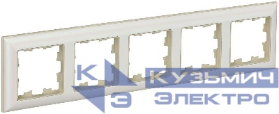 Рамка 5-м BRITE РУ-5-Бр беж./жемчуж. IEK BR-M52-12-1-K10