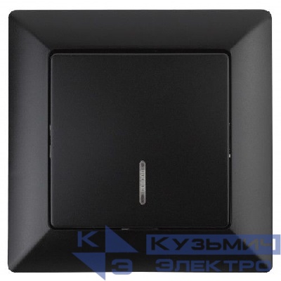 Выключатель 1-кл. СП Solo 4-102-05 10А 250В IP20 с подсветкой антрацит Intro Б0053566