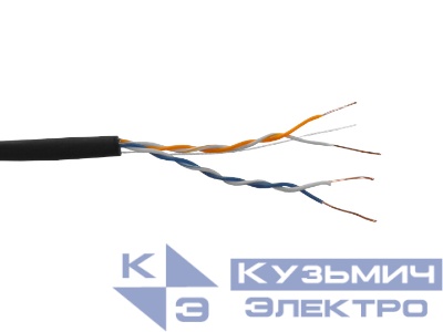 Кабель Skynet Light UTP2 cat.5е, одножильный, 305м, Cu, для наружных работ, черный