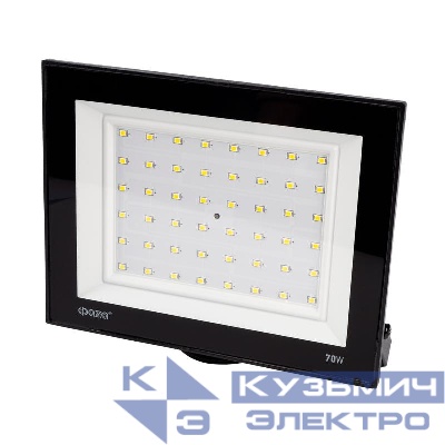 Прожектор светодиодный СДО-20 70Вт 6500К IP65 230В BL ДО прозр. закален. стекло ФАZА 5047327