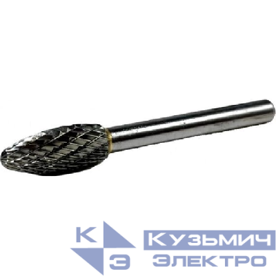 Diamond Industrial Борфреза твердосплавная тип H 10x25 мм S=6 мм пламевидная DIDBFH1025 Diamond Industrial