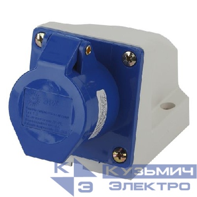 Розетка стационарная наружная 113 2Р+РЕ 16А 220В IP44 Эра Б0032874