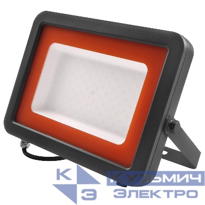 Прожектор светодиодный PFL-S2 100Вт 6500К IP65 220–240В ДО с клапаном закален. матов. стекло сер. Pro JazzWay 2853325D