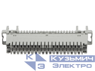 Плинт LSA Profil неразмыкаемый, ABS, 10 пар, медные контакты, универсальный, нумерация (0-9), серый NETKO Optima