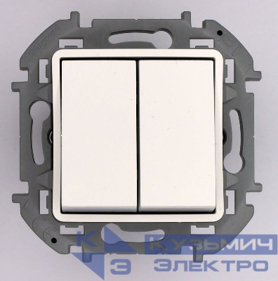 Переключатель модульный 2-кл. Inspiria 250В 10AX бел. IEK 673655
