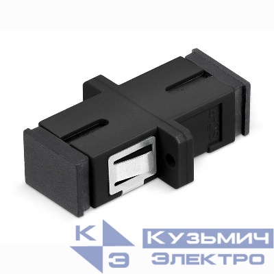Соединитель проходной SC-SC SM для одномод. кабеля simplex черн. Cabeus 10596c