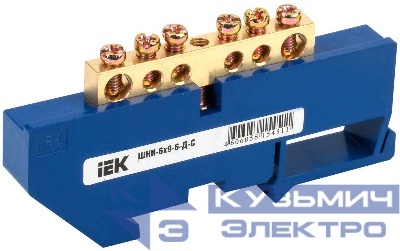Шина нулевая ШНИ-6х9-6-Д-С на DIN-изол. ШНИ IEK YNN10-69-6D-K07