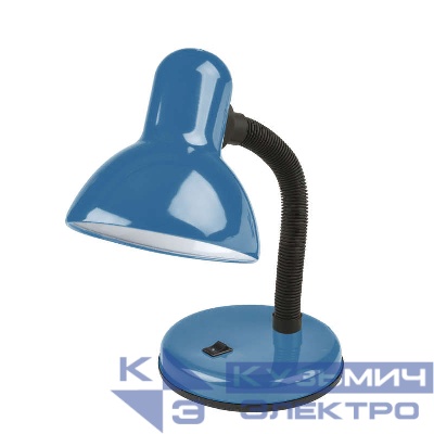 Светильник настольный TLI-225 BLUE E27 механ. выкл. син. Uniel UL-00001804