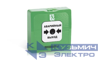 Элемент дистанционного управления ИР 513-10 "АВАРИЙНЫЙ ВЫХОД" зел. Рубеж Rbz-122808