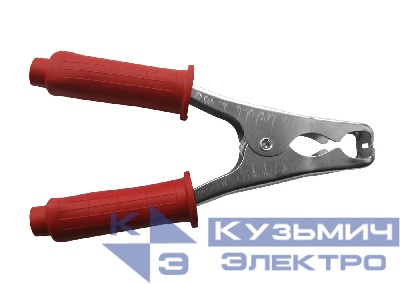 Зажим "крокодил", 200A, красный, L=138±5мм, NETKO Optima