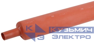 Трубка термоусадочная среднестен. ТТШс 50/20 10кВ 2.5:1 (уп.15м) красн. IEK UMB-T10-50-20-25-1-K04