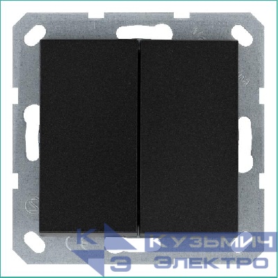 Переключатель проходной 2-кл. 10А IP20 механизм антрацит Jasmart G3022B