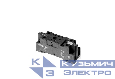 Розетка с винт. клеммами (с зажимной клетью) для реле 55.32 55.34 таймера 85.02 85.04 модули 99.80 в комплекте металлич. клипса 094.71 черн. FINDER 948420SMA