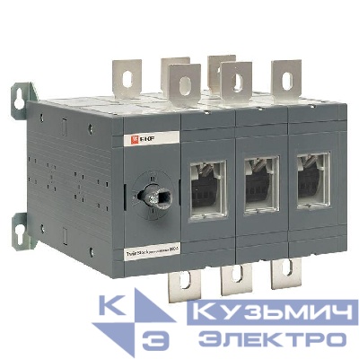 Рубильник 3п 630А реверсивный без рукоятки управления TwinBlock EKF tb-s-630-3p-rev